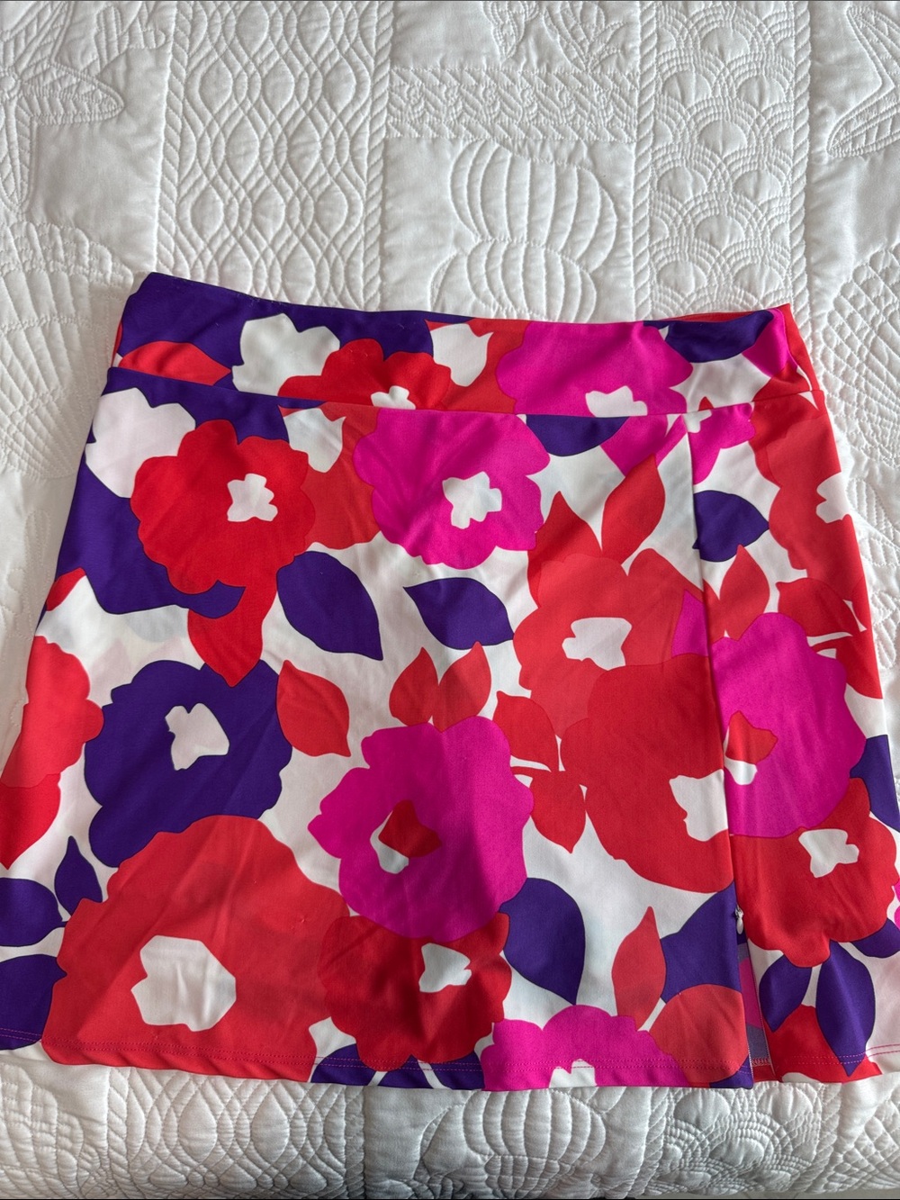 Jude Connally- Floral Print A-Line Skort in Red, Pink, Purple - Women